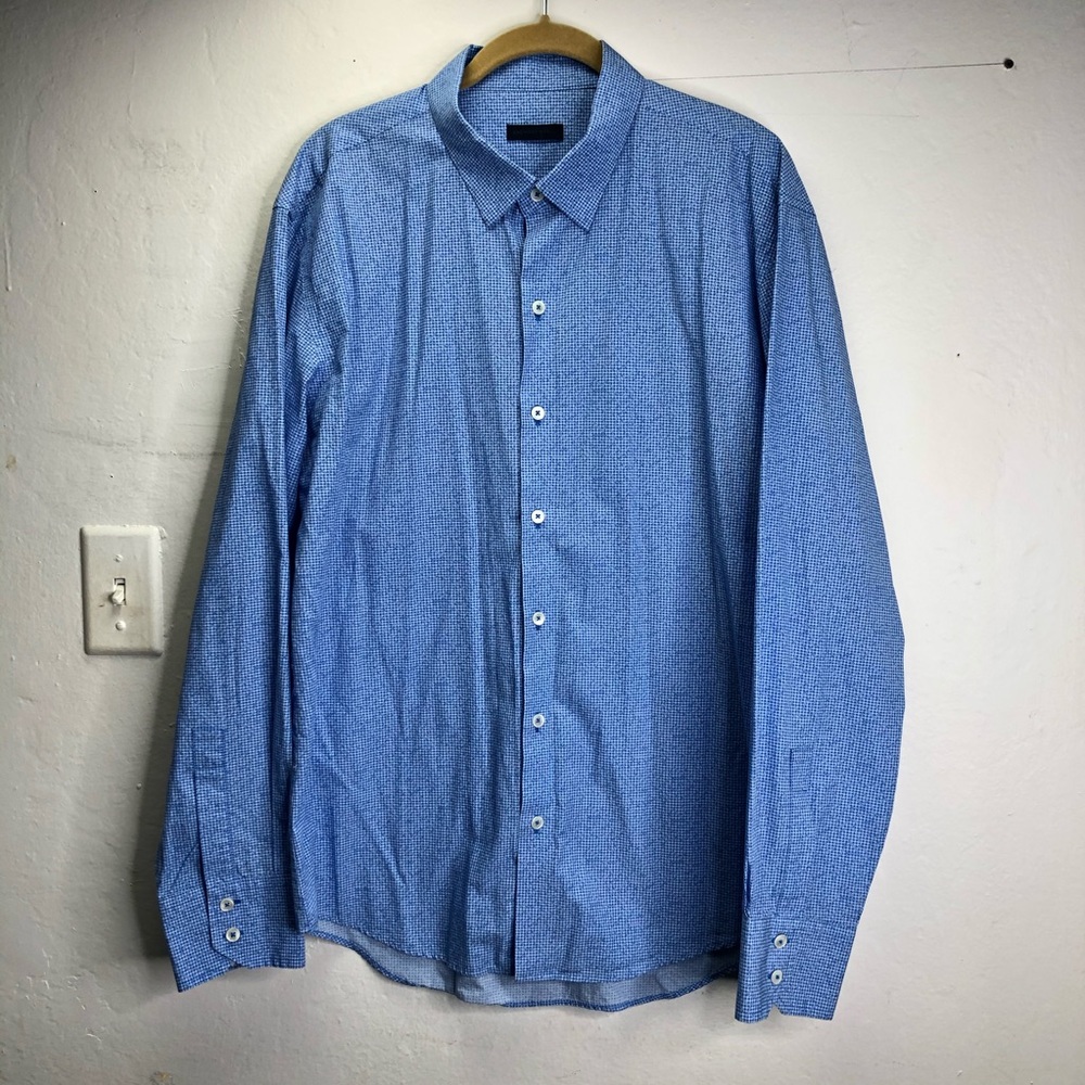 Zachary Prell Blue Mens Dressy Shirt